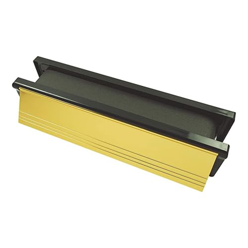 Timco - Intumescent Letterbox - Polished Gold - Black Frame (Size 272 x 70-1 Each)