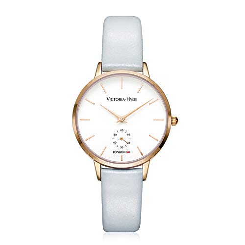 VICTORIA HYDE Mode Minimaliste Femme Montres Quartz Japonais Cuir Véritable Montre-Bracelet