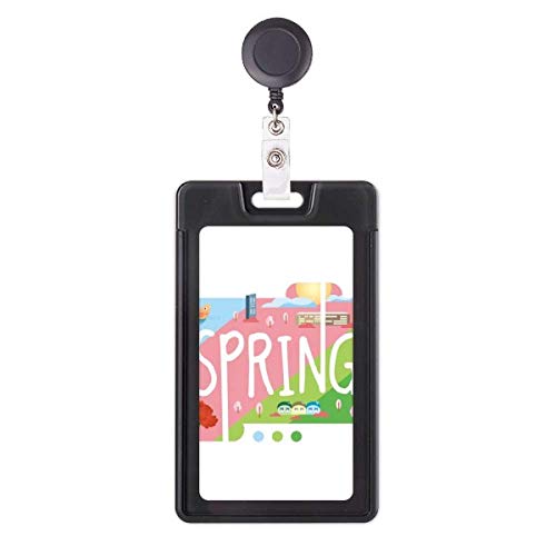 Pochette rétractable pour badge fleuri et porte-carte enrouleur pour entreprise