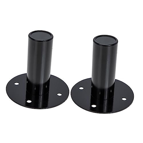 Happyyami Metal Speaker Stand Tray Set 2 Pack Sturdy Iron Base for Stage Audio Equipment Easy to Assemble
