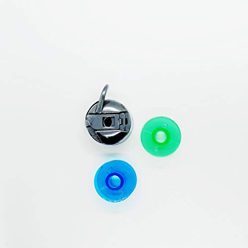 Canillero maquinas de coser Alfa, Singer, Lervia, etc. + 2 canillas de plastico