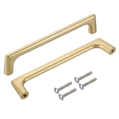 uxcell Cabinet Pulls, 6Pcs 5 Inch - Aluminum Alloy Drawer Handles, Furniture Kitchen Hardware Handle for Door Wardrobe Cupboard Vanity (Pearl Gold)