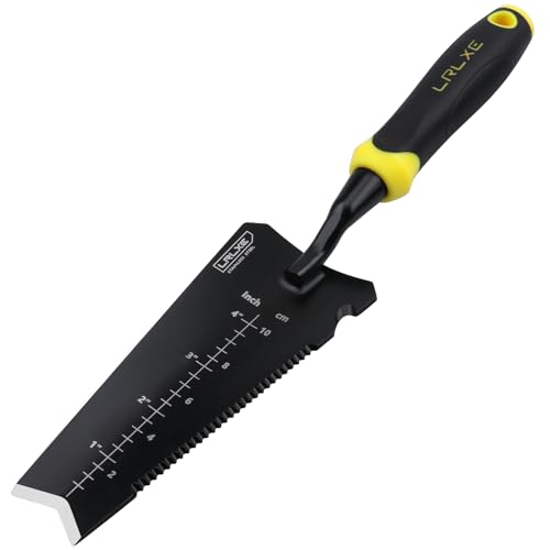 LRLXE Gardening Shovel, Heavy Duty Stainless Steel Garden Transplant Shovel & Root Cutter...