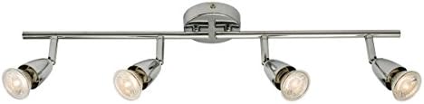 Amalfi 4 Way Decorative Gloss White Finish GU10 LED Compatible Adjustable Ceiling Spotlight Bar Track Lighting