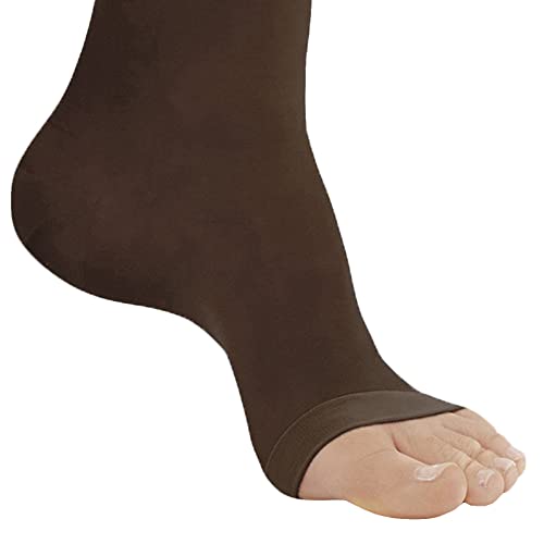 Ames Walker Aw Style 45 Sheer Support 15-20Mmhg Ot Thigh Highs W/Band Black Large #TOP1