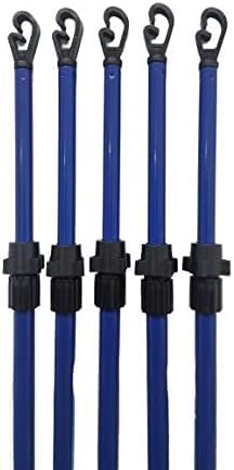 Heavy Duty Metal Telescopic Extendable Home Garden Washing Line Clothes Laundry Support Pole Props Outdoor Indoor Airer Rope String Extenedable from 1.3 to 2.6M (5) — image 1