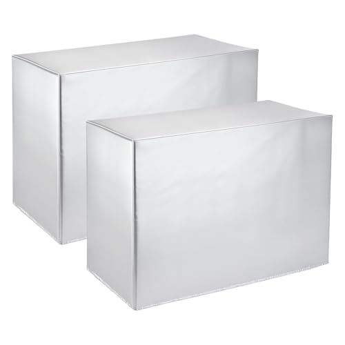 PATIKIL Klimaanlagenabdeckung, 86, 4 x 35, 6 x 61 cm, 2 Stück, beschichtetes Polyester, wasserdicht, staubdicht, für den Außenbereich, AC- Außeneinheit, Kondensatorschutz für AC- Einheit, Si