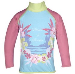 T-shirt anti-UV TYR Princesse du Paradis Trpp2 aqua lavande 3 ans protège la peau