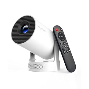 Magcubic Mini Projector with WiFi 6 and Bluetooth 5.4, Portable Projector 4K Support, 5W Soundbase Speaker, Auto Vertical Keystone 180°Rotatable Smart Proyector for Movie Home Outdoor