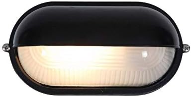 Access Lighting 20291-BL/FST Nauticus - 8.25" 9W One Light Outdoor Bulkhead Wall Mount, Choose Lamping Option: A-19 E-26 Incandescent