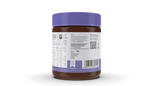 The Whole Truth-Dark Chocolate Peanut Spread|325 gram|Crunchy|No Added Sugar|High Protein|No Artificial Sweeteners|No Palm Oil|Gluten Free|No Preservatives|100% Natural Protein Source