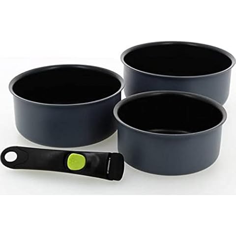 Easyclip Saucepans Aluminium and Induction 16 / 18 / 20 cm Set of 3 Cover