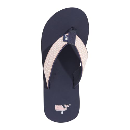 vineyard vines Girl's Micro Whales Classic Flip Flops