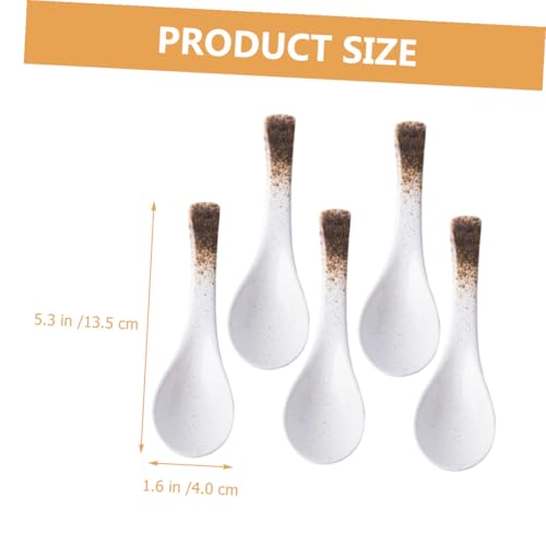 Cuillères Décoratives Élégantes en Céramique Blanche Haute Résistance