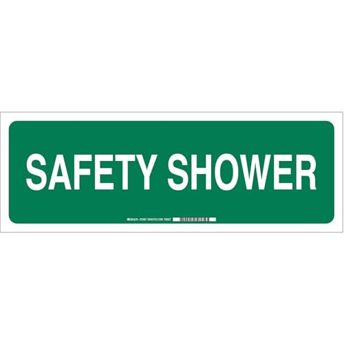 Panneau Safety Shower Brady 72897 en fibre de verre 17,8 x 50,8 cm