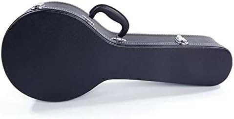 Music Lover Hardshell A-Style Microgroove Pattern Leather Wood Mandolin Case Black 3-7 Days Delivery