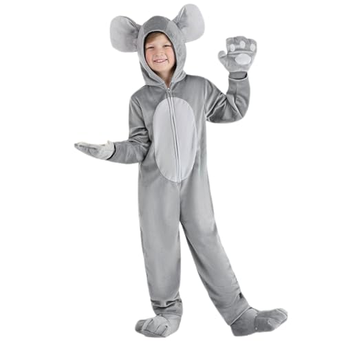 Disfraz de ratón para niños y niñas con patas y guantes