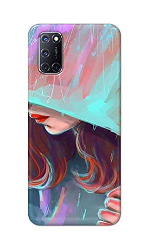 Image of PRINTFIDAA Pretty Woman Under The Umbrella Painting Printed Designer Hard Case for Oppo A52 / Oppo A92 / Oppo A72, CPH2061, CPH2069, PADM00, PDAM10 Back Cover -(e) RPM1007