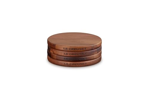Image of Le Creuset Petite Magnetic Wooden Trivet, 5.5 inch, 4 pc. | Gourmand Collection