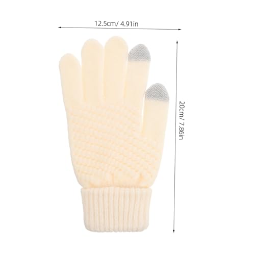 Homoyoyo Winter Touch Screen Gloves: Soft Knit Thickened Thermal Warm Touchscreen Gloves For Students Cold Weather Outdoor Activities Use2