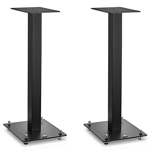 Triangle – Pieds d'Enceintes S01 pour Enceintes Bibliothèques Hi-FI & Home-Cinéma- Hauteur 600 mm - Supports Compatibilité Universelle - Noir (Paire)