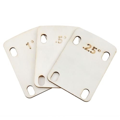 XZW Guitar Neck Shims Guitar Neck Wood Shims Guitar Neck Plate Bass Guitar Neck Electric Guitar Parts Neck Bottom Adjustment Gasket Guitar Accessory 1 Set