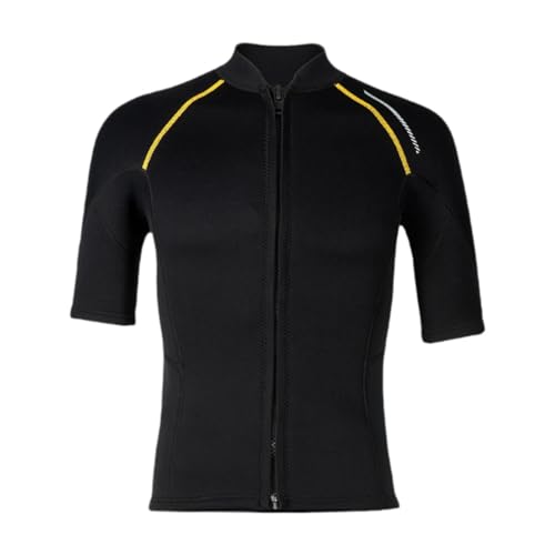 Vaveren Men Wetsuit Top Swimsuit Scuba Diving Suit Front Zipper Jacket Swimming Suit 1.5mm Neoprene Wetsuit for Canoeing Water Sports, M