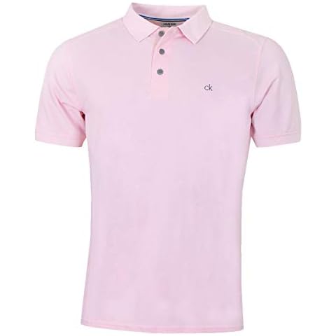 Calvin Klein Men's Campus Polo Shirt in Baby Pink Cover