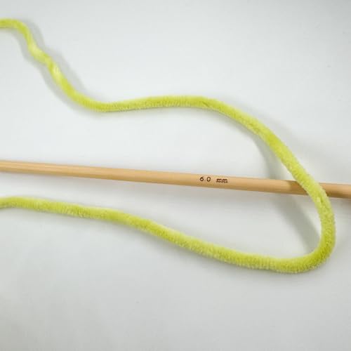Image of Cuddly Velvet Chenille Yarn, Super Soft Fluffy Bulky for Knitting Crocheting Crafting Blanket Amigurumi, Durable for Shedding, 100 Gram (3.53 Ounces) 109 Yards (100 Meters) (Chartreuse)