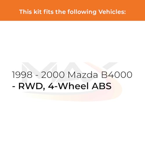 Image of Max Advanced Brakes Front Brake Kit Compatible With 1998 1999 2000 Mazda B4000 RWD 4-Wheel ABS Replacement Premium OE Disc Brake Rotors and Ceramic Brake Pads