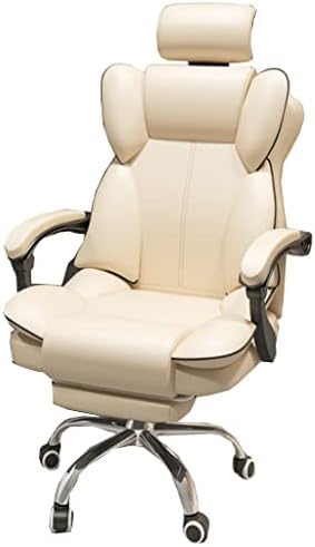 Chaise de bureau inclinable avec repose-pieds et soutien lombaire pour grand gabarit
