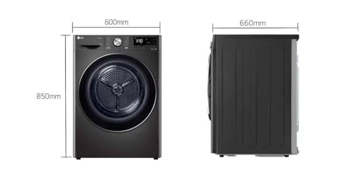 Image of LG 9Kg Dryer DHV09SAB, Dual Inverter Heat Pump, Black Steel