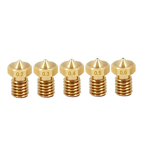 Luxshiny 10pcs Printer Nozzle Brass Nozzle for Extruder Threaded Filament for Desktop Printing Tools and Accessories