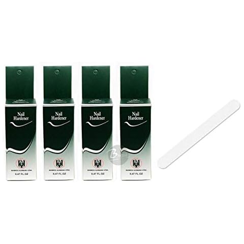 Quimica Alemana Nail Hardener 0.47oz (Pack of 4) w/Free Nail File Cover