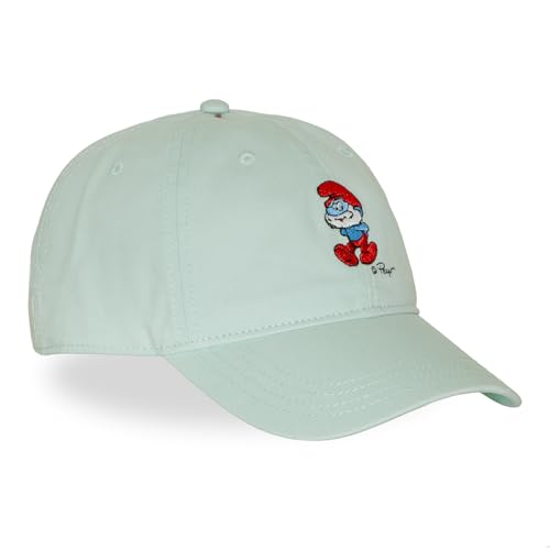 Capslab Czapka męska i damska, czapka Dad Cap Smerfy, regulowana przez Strapback, Wodna zieleń/niebieski/czerwony, rozmiar uniwersalny