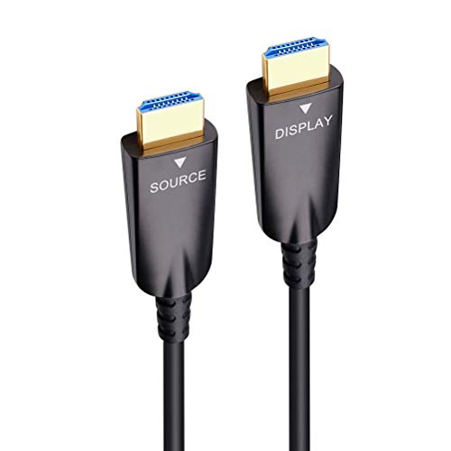 Dtech 100Ft Fiber Optic Hdmi Cable With 4K 30Hz And 1080P 60Hz Hd Video 3D Hdcp Cec High Speed Supported (100 Feet, Black) #TOP3