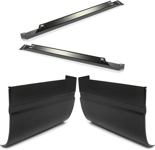 ALMULOO Slip-On Outer Rocker Panel & Cab Corners Kit Compatible with 1988-1998 Chevy Chevrolet GMC C/K 1500 2 Door Extended Cab Electrophoresis Steel 4-Piece Set (You Will get 2 Packages)