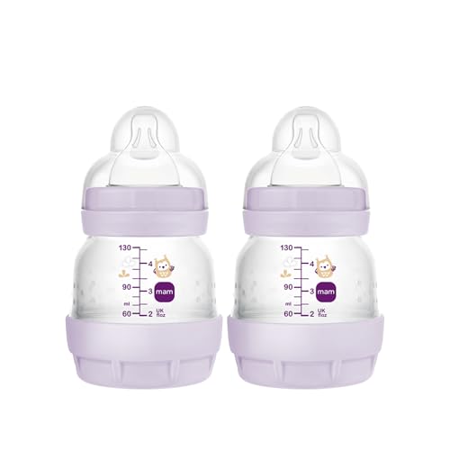 MAM Easy Start Anti-Colic Baby Bottles, Extra Slow Flow, Breastfeeding-Like ...