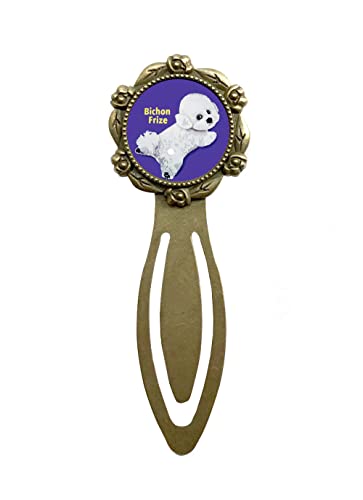 ビションフリーゼ 紫 ブックマーカー クリップ イヌ ブックマーク しおり 犬