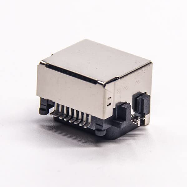 Elecbee Connettori RJ45 Femmina SMT PCB Mount Offset 90 Gradi senza LED 8p8c