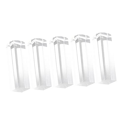 HONMEET 5pcs Square Stamping Seals Acrylic Block Stamps for Scrapbooking DIY Crafts