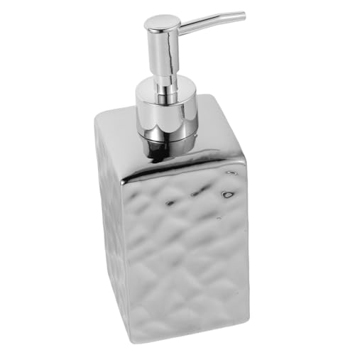Elegant Hammered Pump Bottle Refillable Hand Soap Dispenser for Shampoo Wash More Stylish Bathroom Kitchen Decor Versatile Container