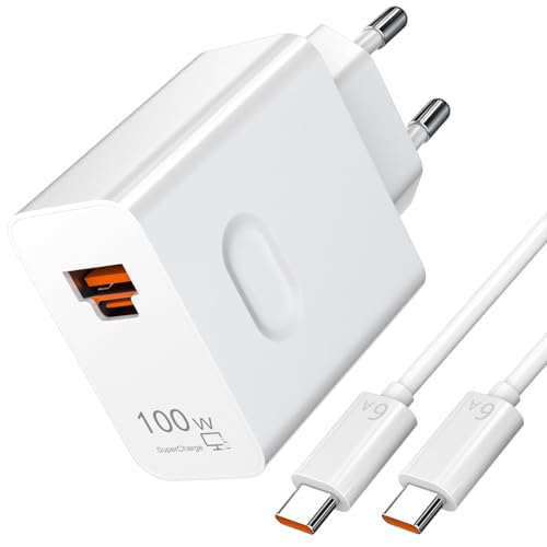 AIAUXAI 100W SuperCharge Caricabatterie USB C per HONOR 400 Magic7 Pro Magic6 Lite 200 Pro 200 Lite Adattatore con Cavo C to C 1M 6A Ricarica Rapida per HONOR 90 Lite 70 Magic V3 X6b X8a X7a X7b Pad