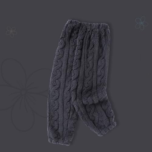 Kids Coral Fleece Fuzzy 𝗟ounge𝚠ear Pants Solid Soft Flannel Plush Loose 𝗣a𝗷amas Child's Plain Thick Sweatpants3