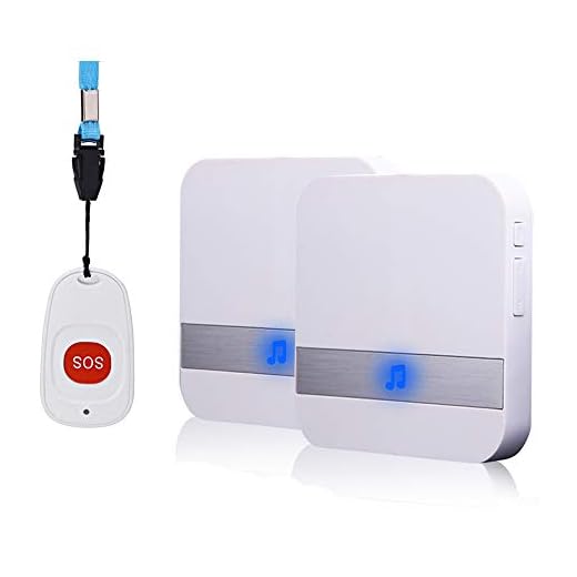ALEENFOON Alarma Móvil Inalámbrica para Casa con Botón De Emergencia, Versión Plug-in, Alarma De Pánico, Alarma Inalámbrica para Personas Mayores (1 a 2 Blanco)