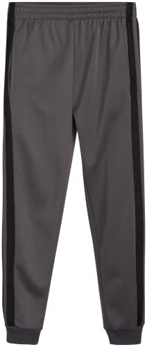 Quad Seven Boys' Sweatpants - 4 Pack Active Tricot Jogger Track Pants (Size: 4-18), Size 16-18, Navy/Black/Charcoal/Black Stripes #TOP5
