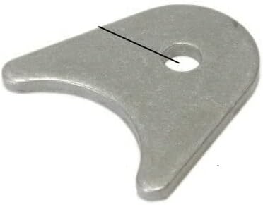 Weld On Radiused Mounting Tab for 1.25 Inch Tubing with 3/8 Inch Hole, Pack of (20)