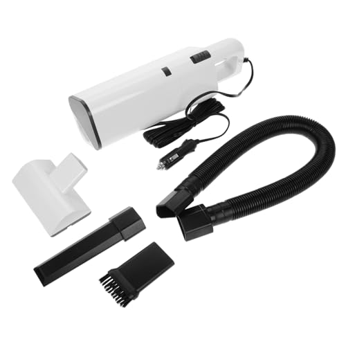 HAPINARY 1set Handheld Car Vacuum Cleaner Powerful Portable Vehicle Vacuum for Use Efficient Dust Removal White Color for Cleaning Car Interiors and Household