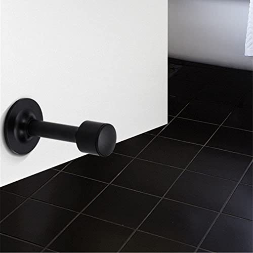 Tope de puerta negro sin perforaciones de 105 mm para baños modernos 3