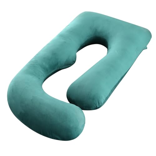 Image of Pregnancy Pillow Cover u Shaped, 57 inchx 28 inch Pregnant Woman Replacement Pillowcase, Velvet Replacement Pillowcase, Double Zipper Cotton Fabric, Super Soft